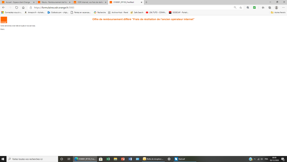 attestation de réception