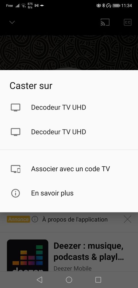 lors d'un envoie par cast