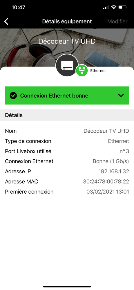 decodeur branche directement sur la box