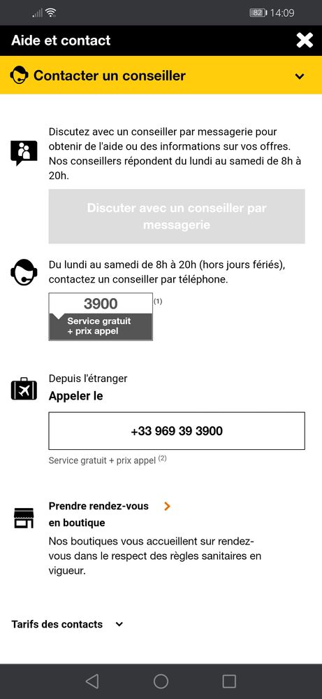 Impossible de cliquer dessus