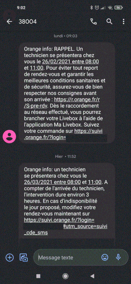 Les SMS de cette semaine