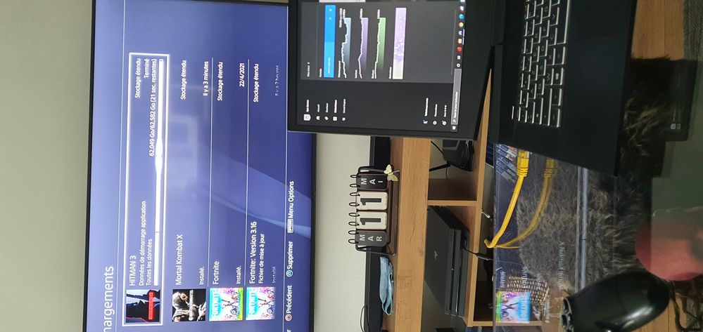 installation lors des test download simultanés sur 2 ports ethernet