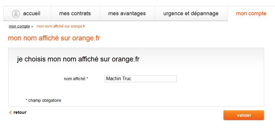 Modifier son identité affichée