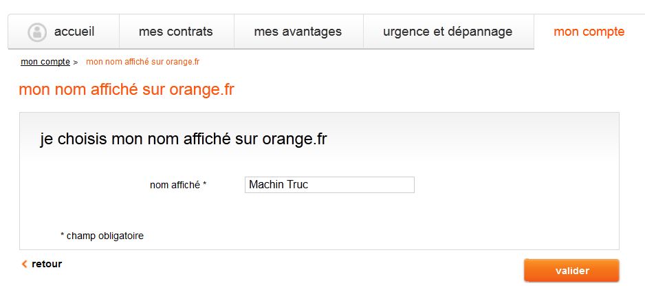 Modifier son identité affichée