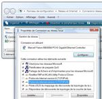 Propriétés carte Ethernet