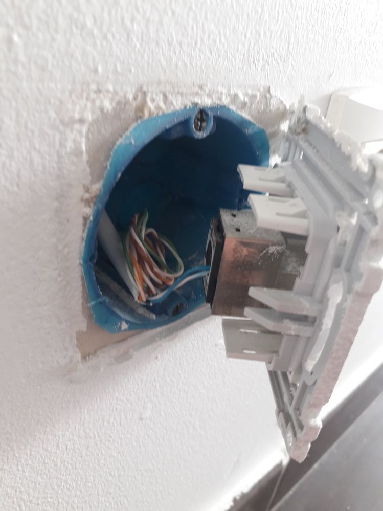 Câblage de la prise RJ45 (cuisine)