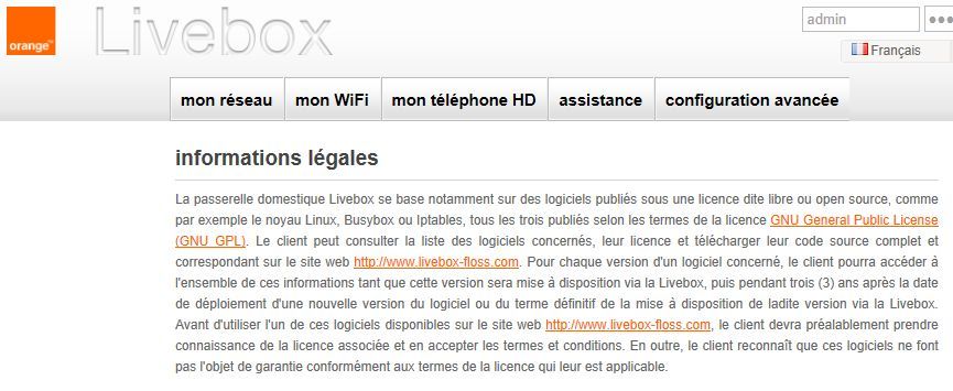 Livebox et GPL