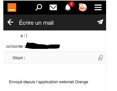 Écran Xiaomi pour écrire un mail
