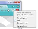 Firefox - aficher/masquer la barre de menus