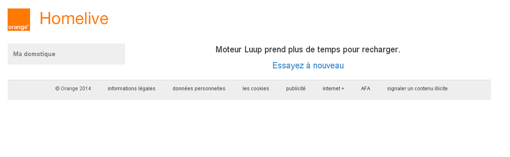 Tableau de bord inactif
