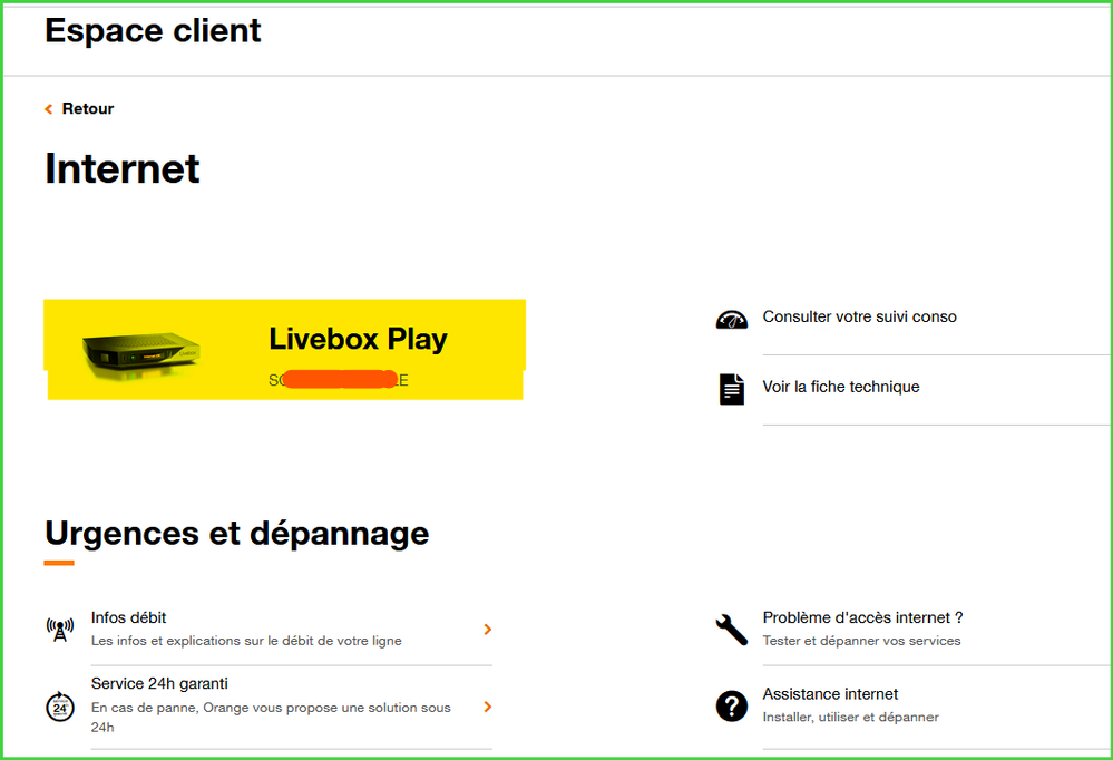 Chez toi il y a peut être Livebox Play fibre