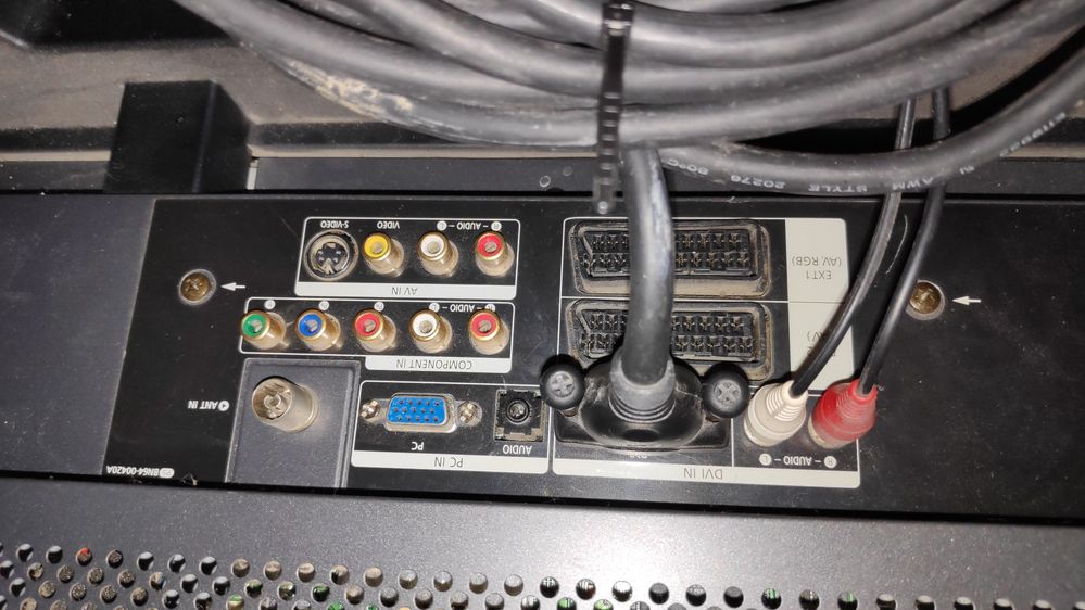 L'arrière de la TV.