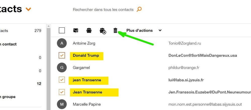 3 cliquer sur la Corbeille