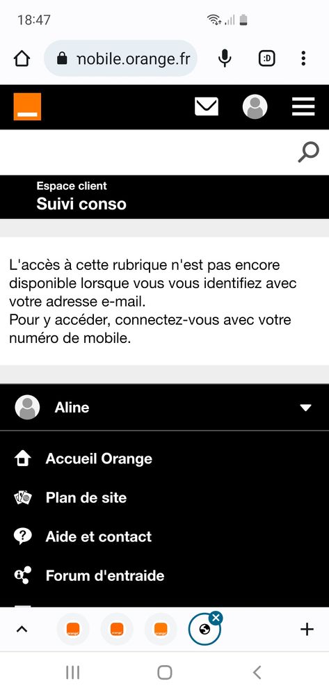 Le problème c'est que je n'y ai pas accès.  (Voir photo)