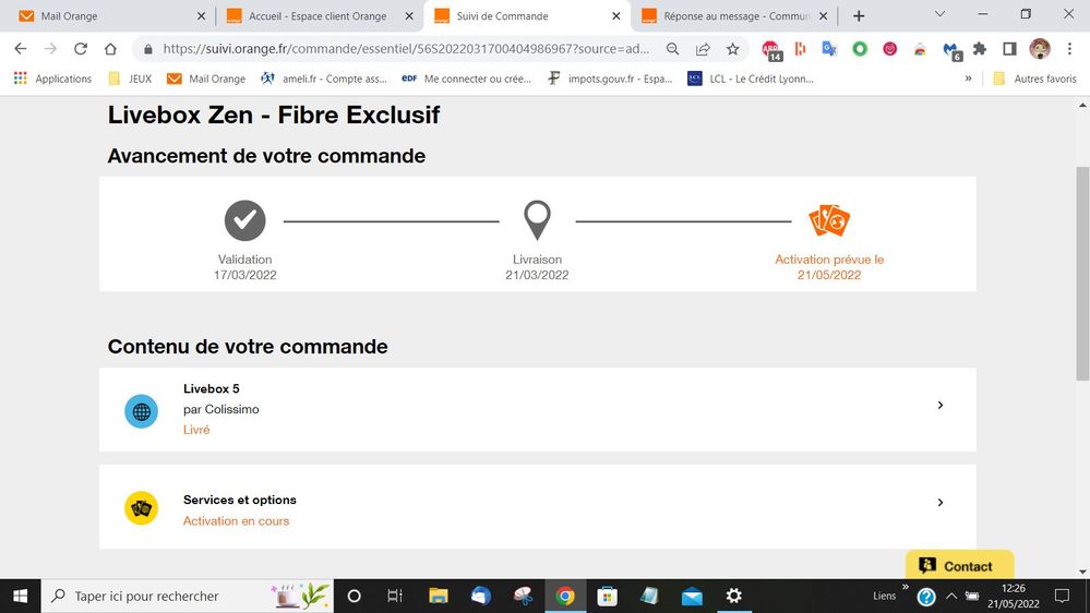 CAPTURE ECRAN DU 21 05 2022 ESPACE CLIENT SITUATION DE CE JOUR !.JPG