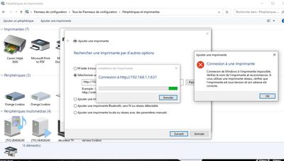 1ere méthode ajout impr livebox usb