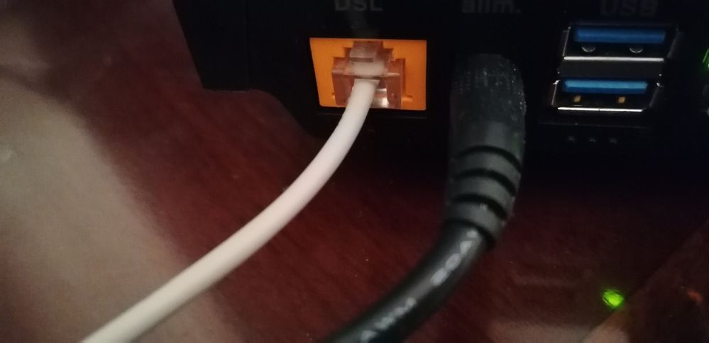 Fil arrivant de prise DTI