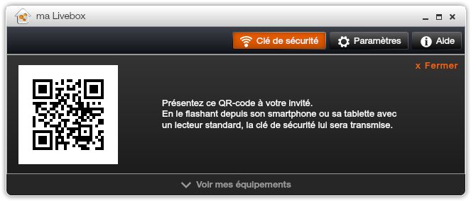 Ma Livebox - Qr code wifi