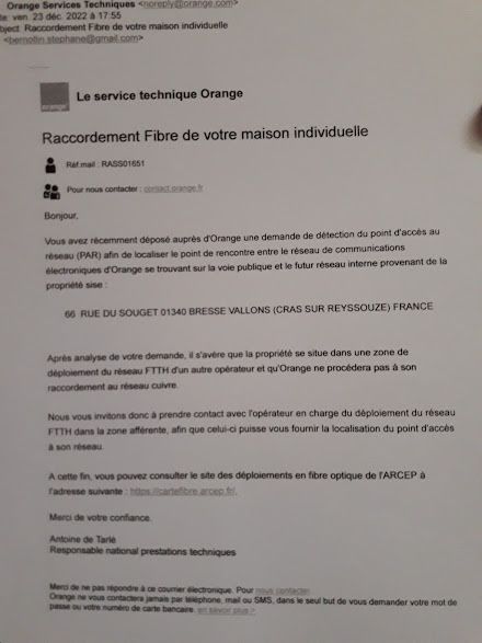r&eacute;ponse orange