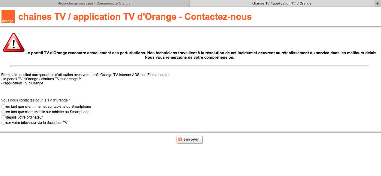 probleme tv orange