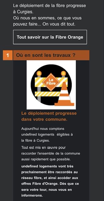 Beaucoup de « Undefined » dans cet e-mail.