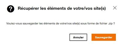 Je clique sur Sauvegarder