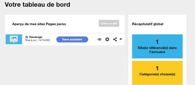 Je clique sur la roue dentée