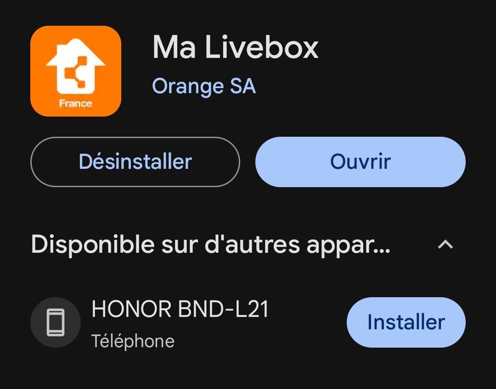 Application Ma livebox